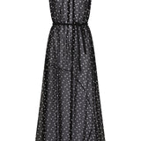 BLACK POLKA DOT SILK EMERGE DRESS
