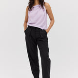 BLACK COTTON DRILL TONDO PANT