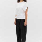 BLACK COTTON DRILL TONDO PANT