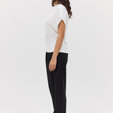 BLACK COTTON DRILL TONDO PANT