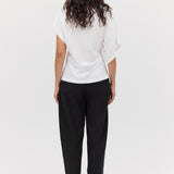 WHITE JERSEY SYNCHRONISE TOP