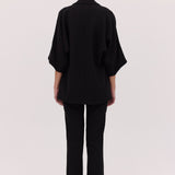 BLACK TRIACETATE CELINA PANT