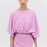 ROSE CRINKLE ENVELOPE TOP