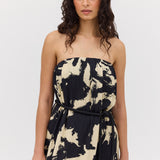 BLACK BLOOM CREPE SYMPHONY GOWN