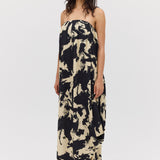BLACK BLOOM CREPE SYMPHONY GOWN