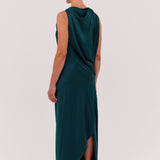 PETROL SILK ROMA GOWN