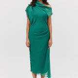 FOREST CHIFFON DECODE DRESS