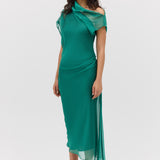 FOREST CHIFFON DECODE DRESS