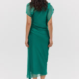 FOREST CHIFFON DECODE DRESS