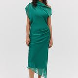 FOREST CHIFFON DECODE DRESS