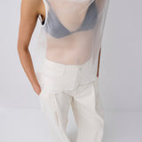 CREAM ORGANZA CEZANNE TOP