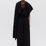BLACK CASHMERE TRANQUIL KNIT CAPE