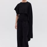 BLACK CASHMERE TRANQUIL KNIT CAPE