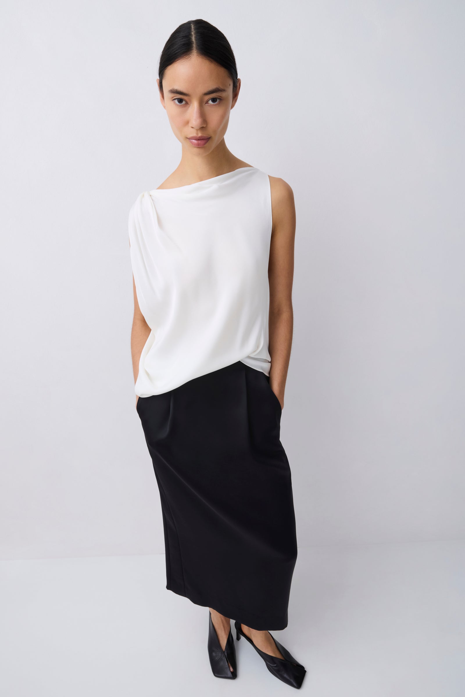 IVORY SILK ROMA TOP
