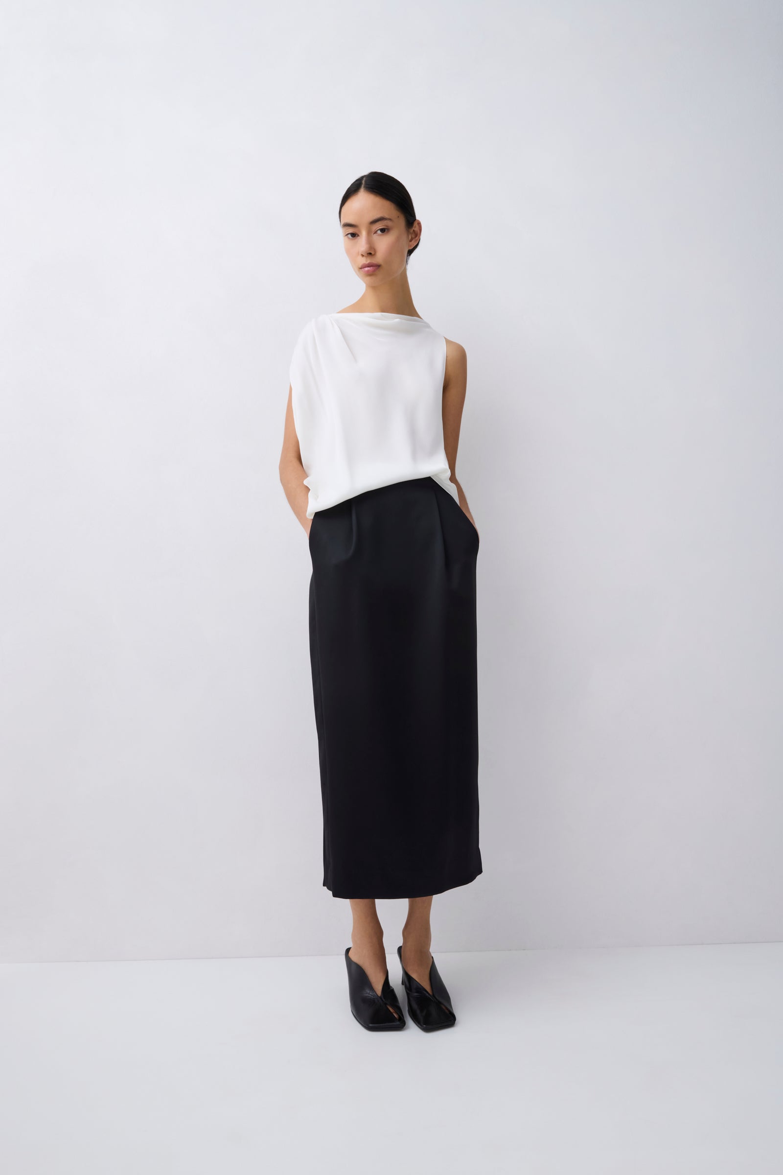 IVORY SILK ROMA TOP