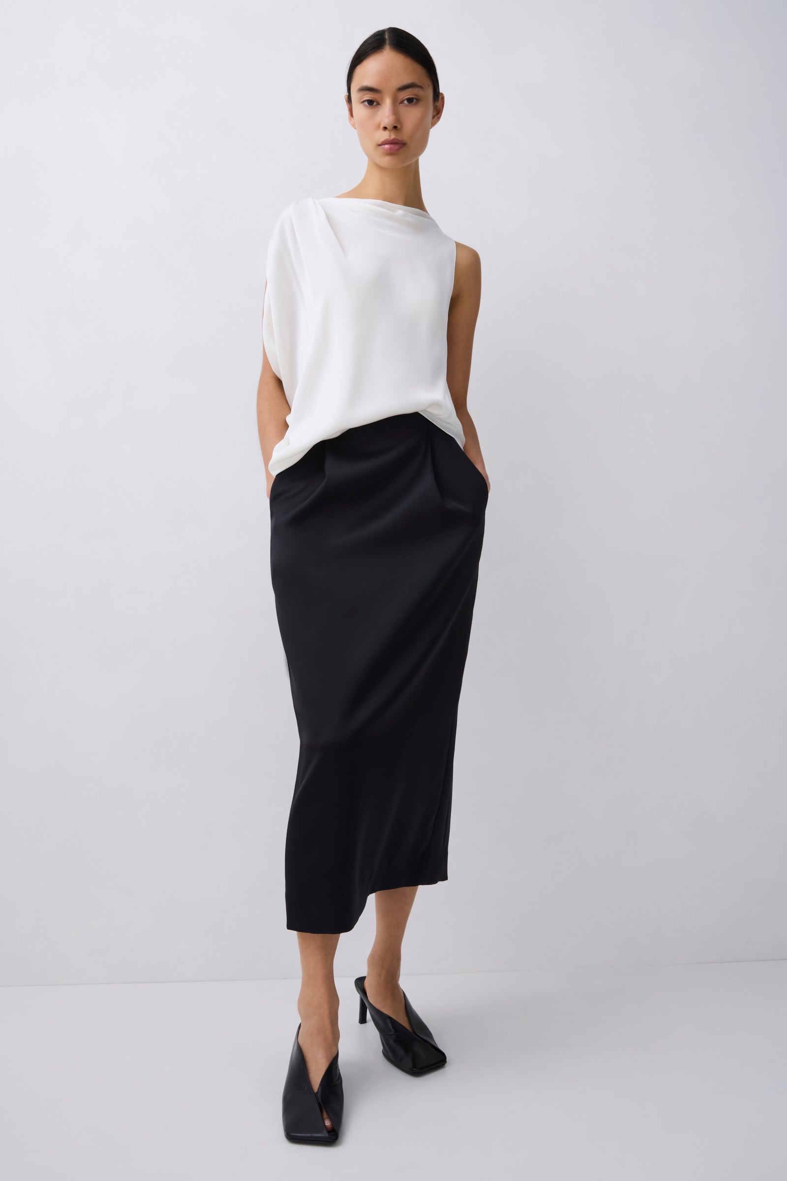 IVORY SILK ROMA TOP