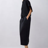 BLACK WOOL SUITING MUTUAL JACKET