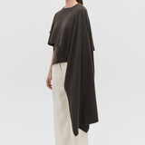 LIQUORICE CASHMERE TRANQUIL KNIT CAPE