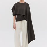 LIQUORICE CASHMERE TRANQUIL KNIT CAPE