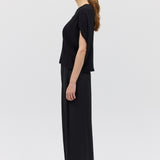 BLACK SILK RAY PANT