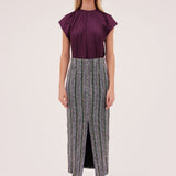 STRIPE TWEED EXHIBITION SKIRT