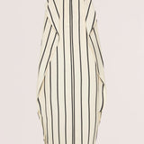 ECRU STRIPE TWILL IMPINGE SKIRT