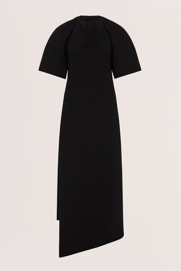 BLACK CREPE VERITE DRESS