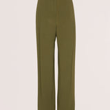 OLIVE CREPE SATIN KENT PANT