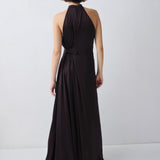 CHOCOLATE SILK SATIN ISABELLA GOWN