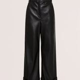 BLACK LEATHERETTE STATUS PANT