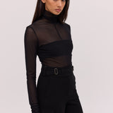 BLACK MESH LISETTE TOP