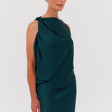 PETROL SILK ROMA GOWN