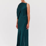 PETROL SILK ROMA GOWN