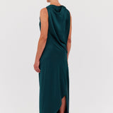 PETROL SILK ROMA GOWN