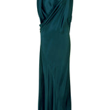PETROL SILK ROMA GOWN