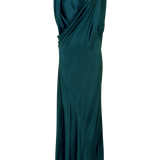 PETROL SILK ROMA GOWN