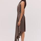 BRONZE SILK ISABELLA DRESS