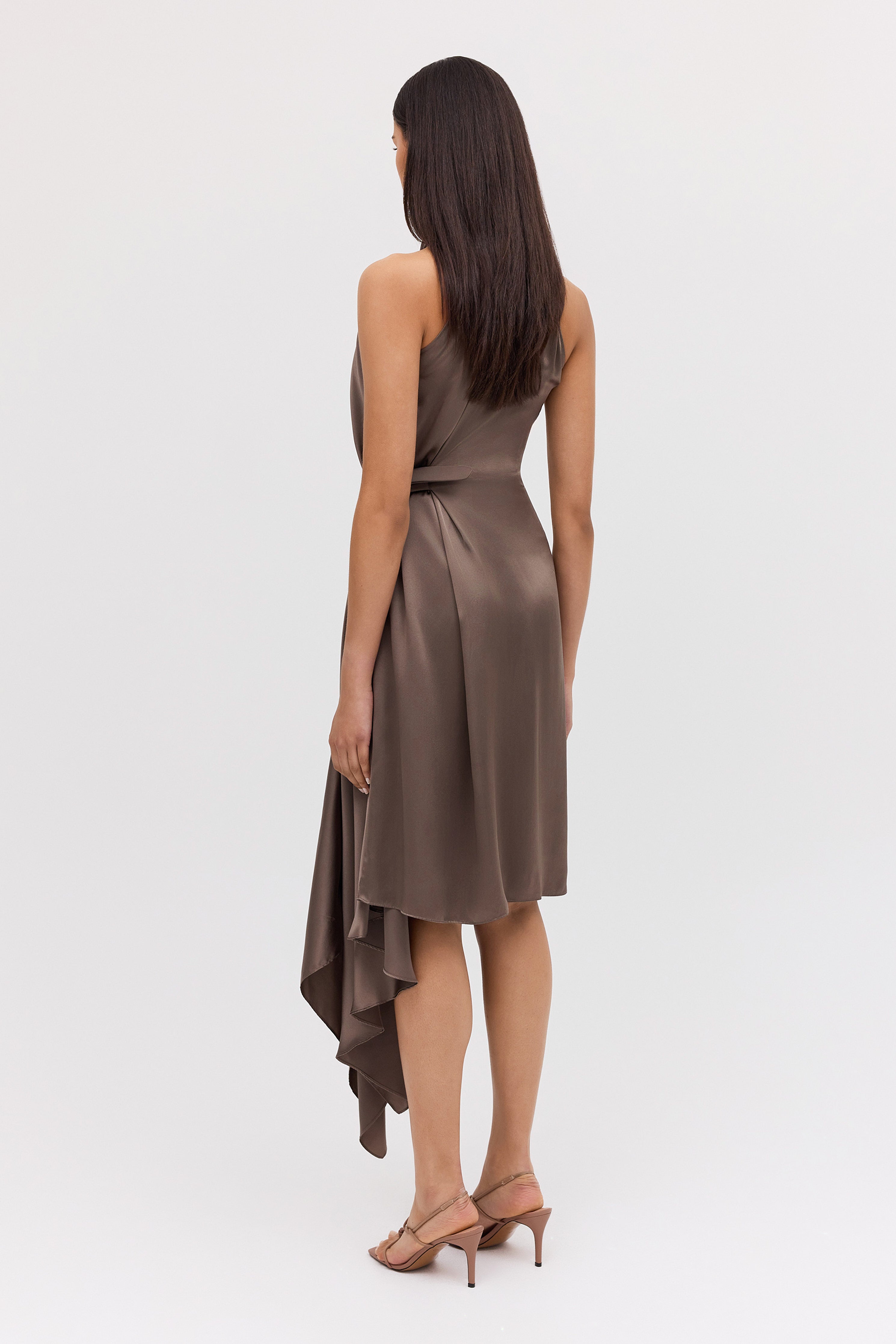 BRONZE SILK ISABELLA DRESS