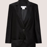 BLACK LINEN TWILL EVOKE JACKET