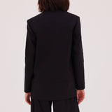 BLACK LINEN TWILL EVOKE JACKET