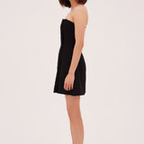 BLACK TRIACETATE MOSS MINI DRESS