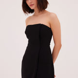 BLACK TRIACETATE MOSS MINI DRESS