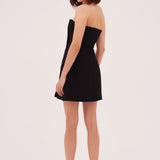 BLACK TRIACETATE MOSS MINI DRESS