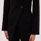 BLACK CREPE CANDID JACKET