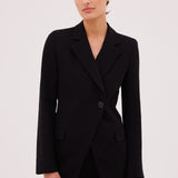 BLACK CREPE CANDID JACKET