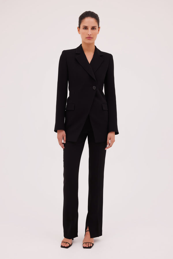 BLACK CREPE CANDID JACKET