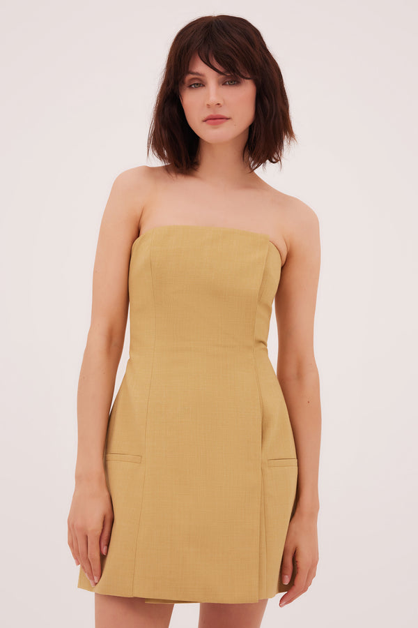 CLAY SUITING MOSS MINI DRESS