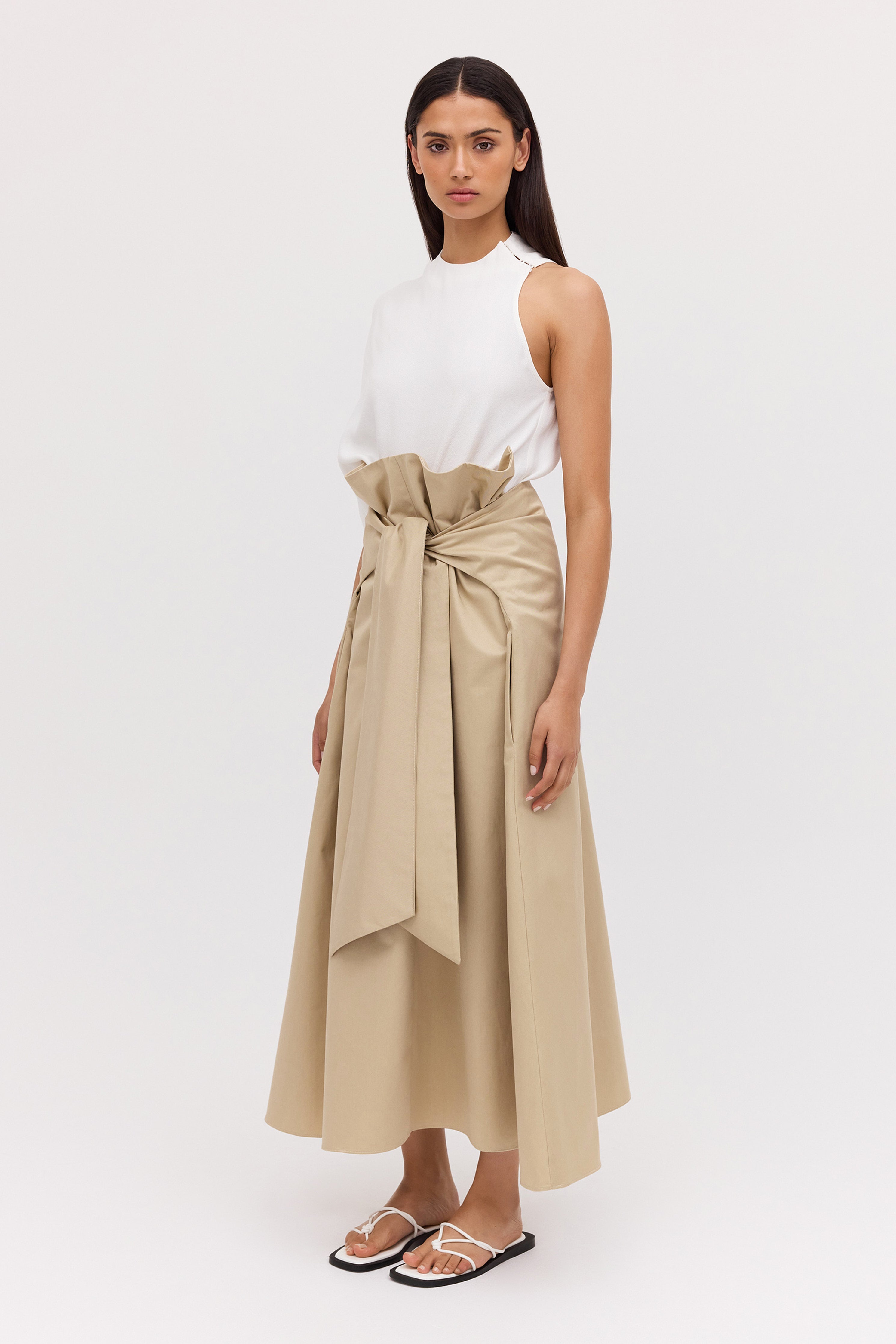 SAND TWILL NOSTALGIA SKIRT