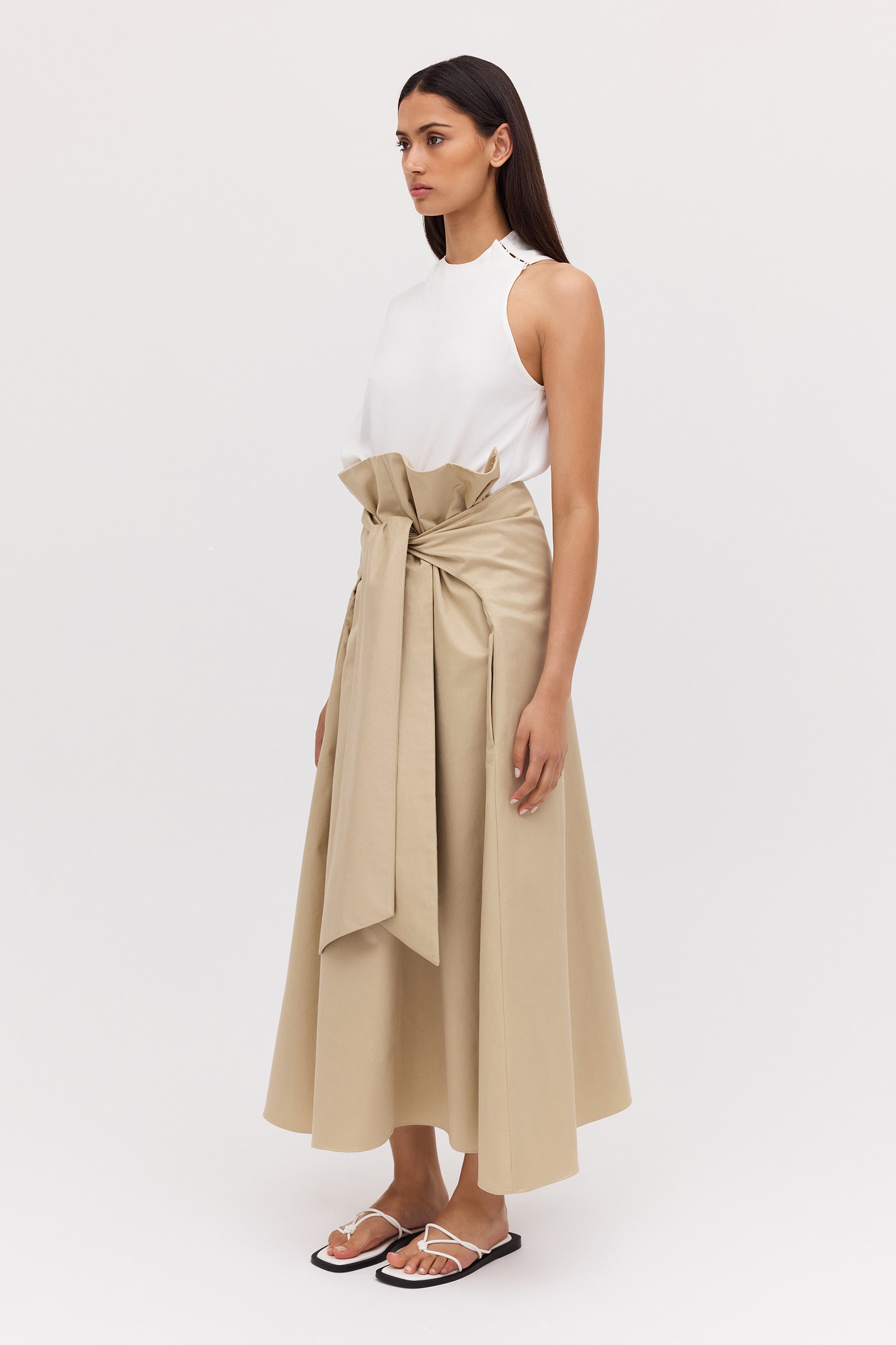 SAND TWILL NOSTALGIA SKIRT