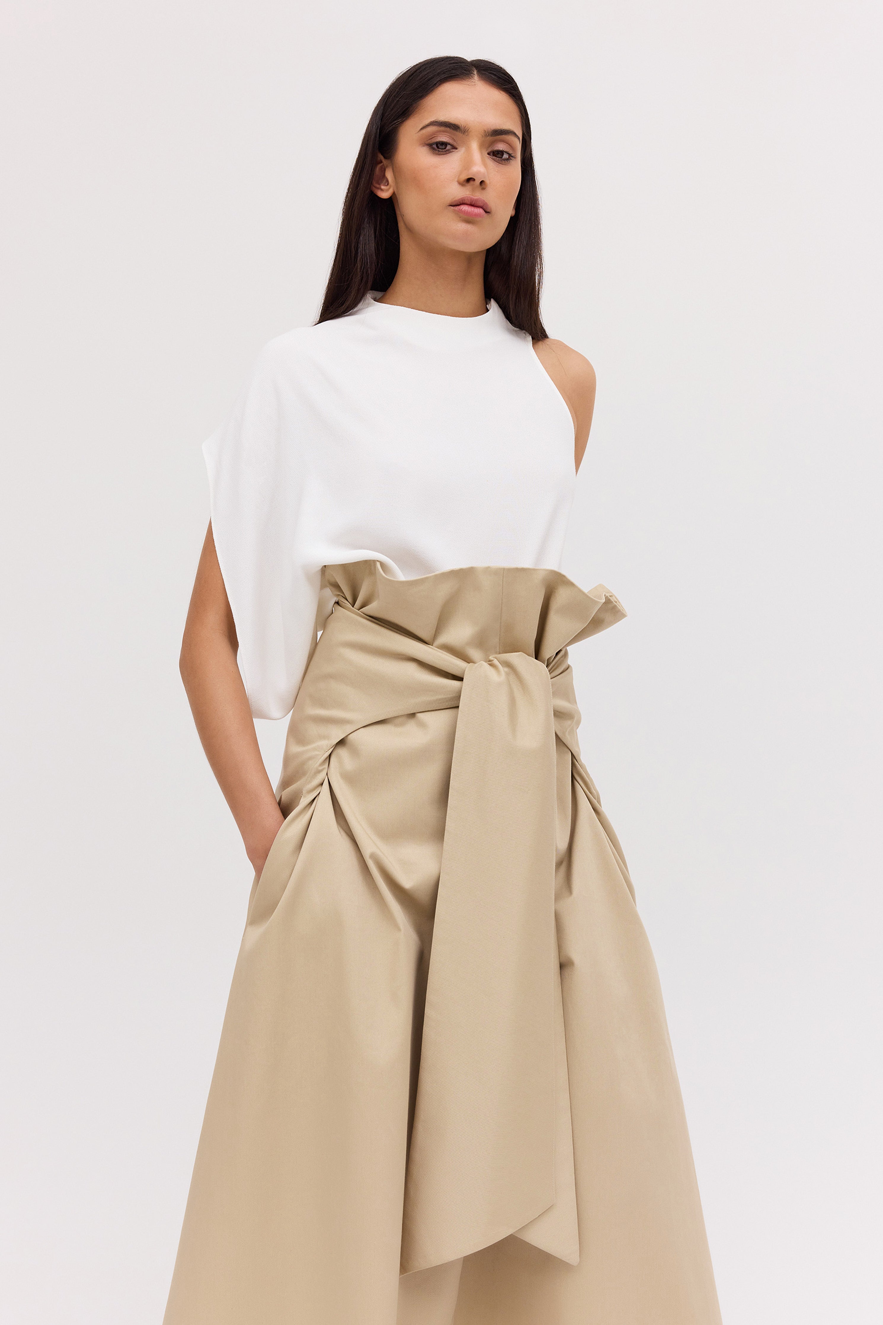 SAND TWILL NOSTALGIA SKIRT